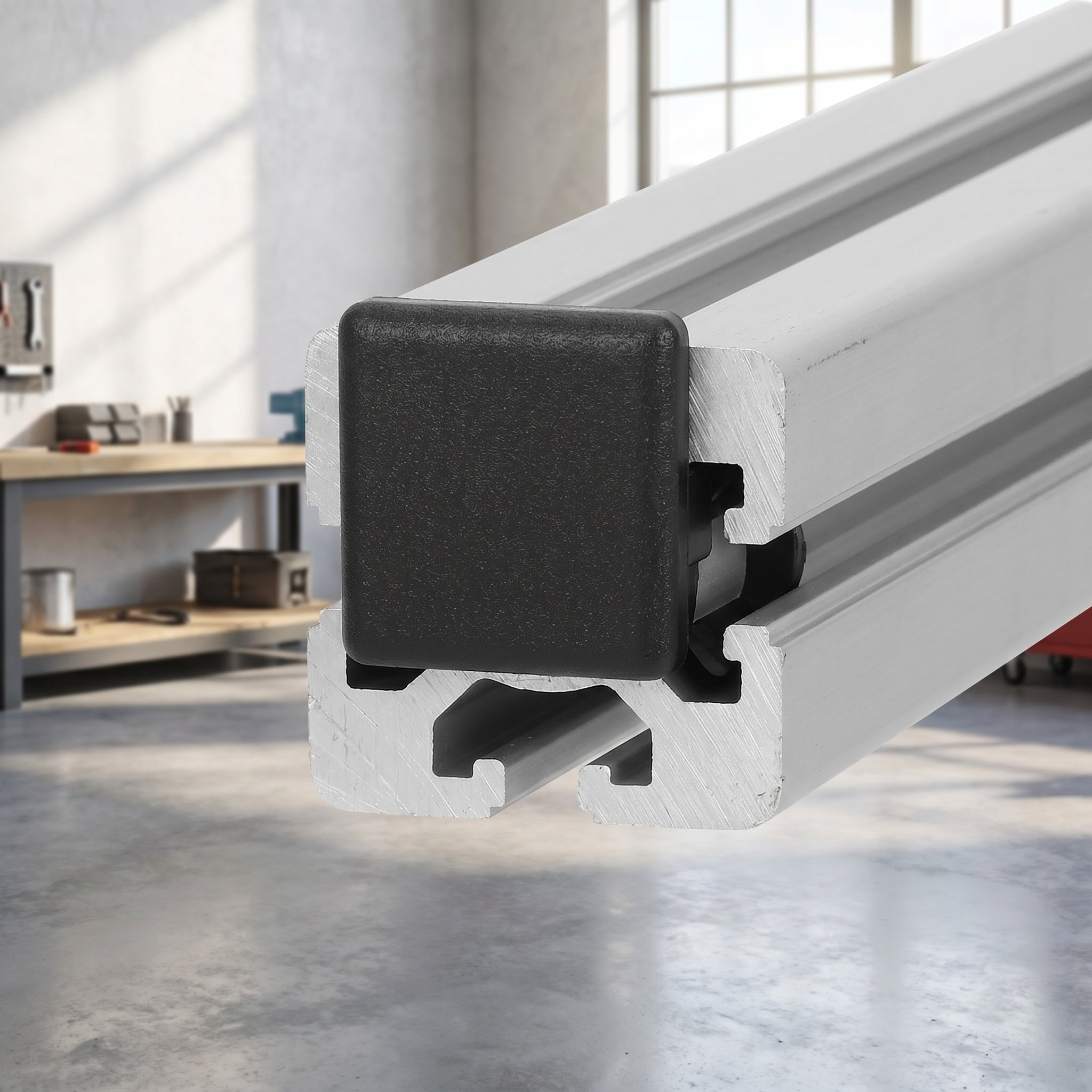 Aluminium Extrusion - 10 шт. черных пластиковых заглушек для