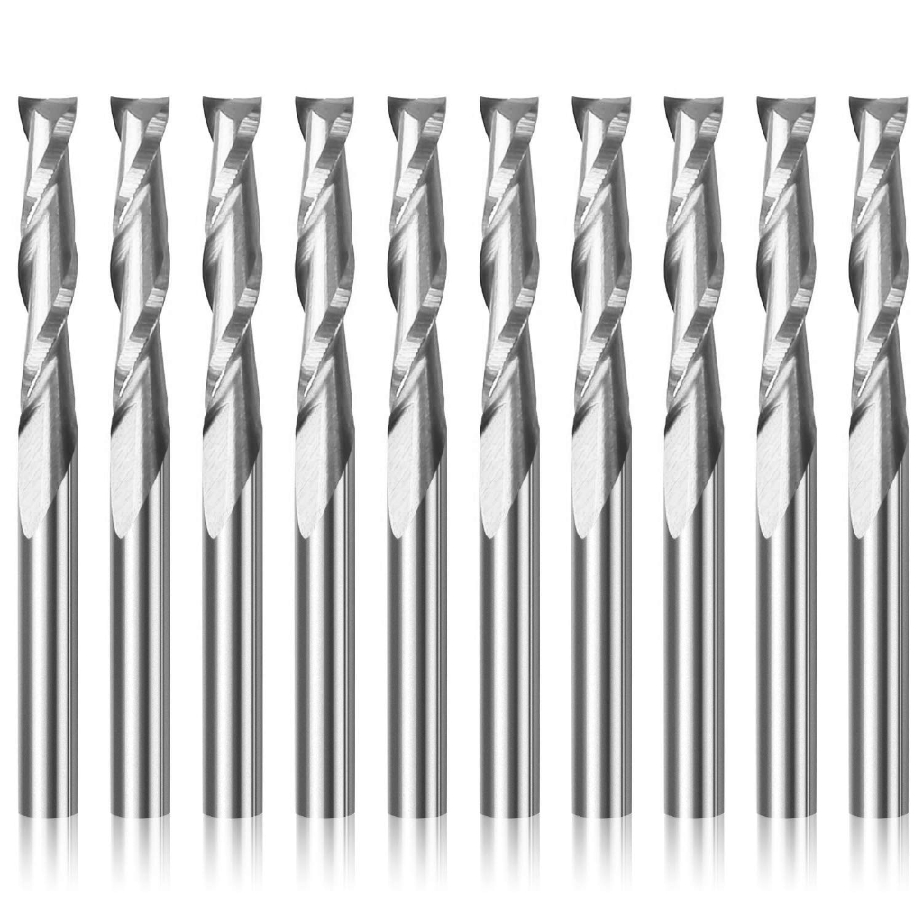 End Mill Set - 10 шт. спиральных фрез с хвостовиком