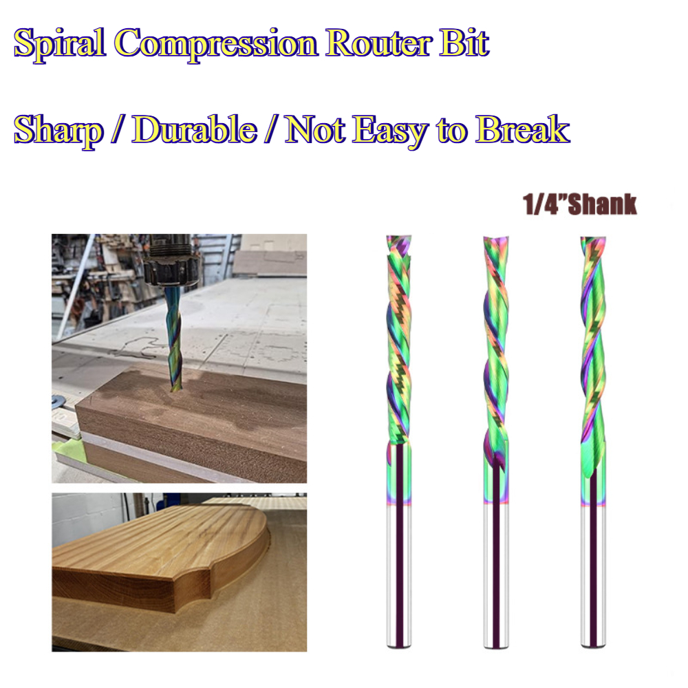 End Mill - Спиральная фреза с компрессионным покрытием, изготовленная