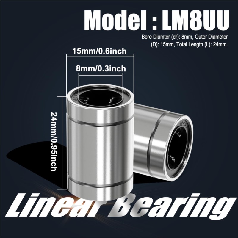 4/10 шт. LM8UU LM10UU LM16UU L – обзор и цена Linear Rod 8Mm
