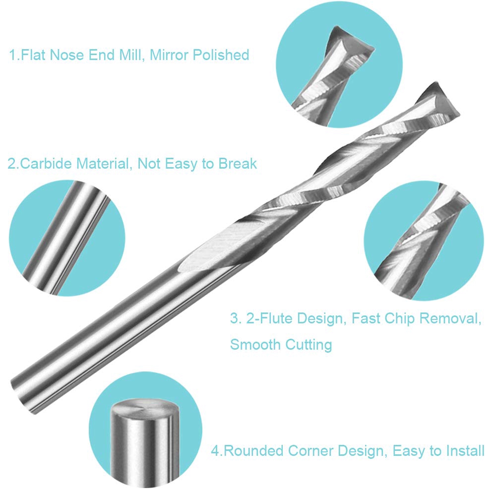 10 шт. спиральных фрез с хвост – обзор и цена End Mill Set