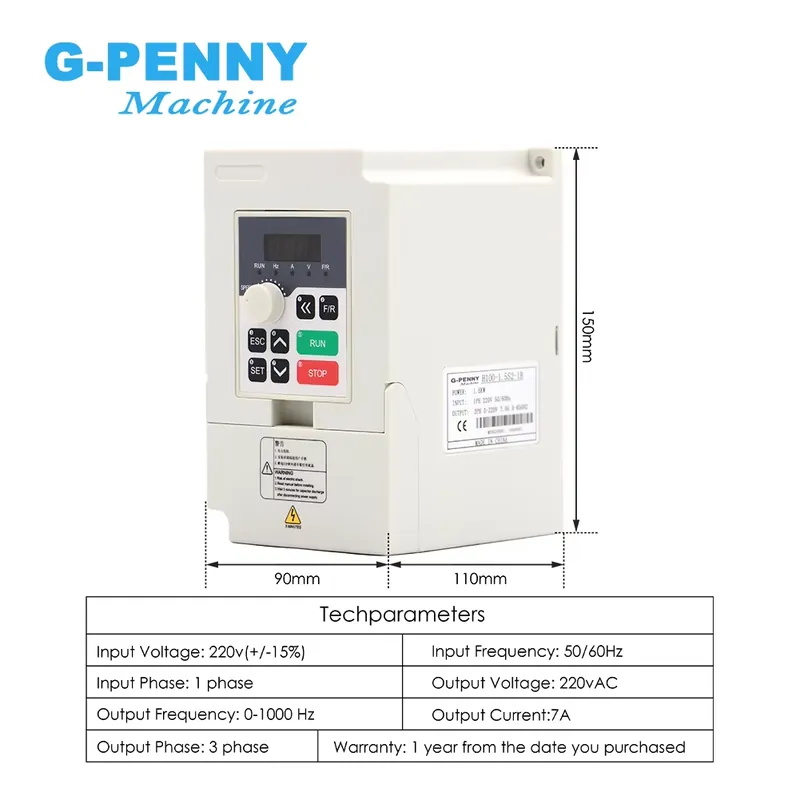 Шпиндель Gpenny 1.5 кВт ER16 D – обзор и цена Water Cooled Spindle