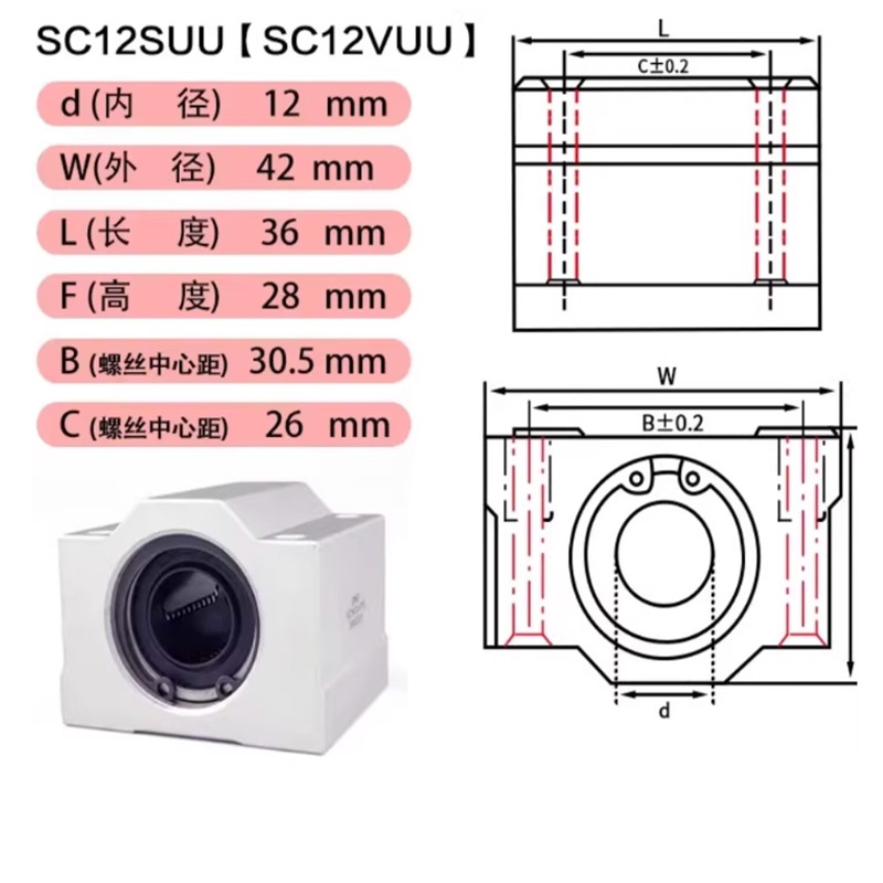 1 шт. SCS6UU SCS8UU SCS10UU SC – обзор и цена Linear Rod 8Mm