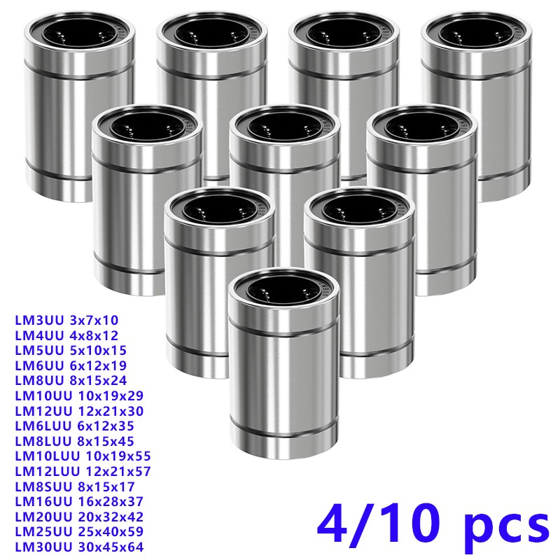 4/10 шт. LM8UU LM10UU LM16UU L – обзор и цена Linear Rod 8Mm